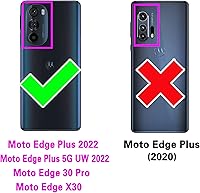 Vista 2 de Asuwish Funda de teléfono para Motorola Edge + Plus 2022/Edge X30/30 Pro con protector de pantalla y correa cruzada, funda protectora delgada