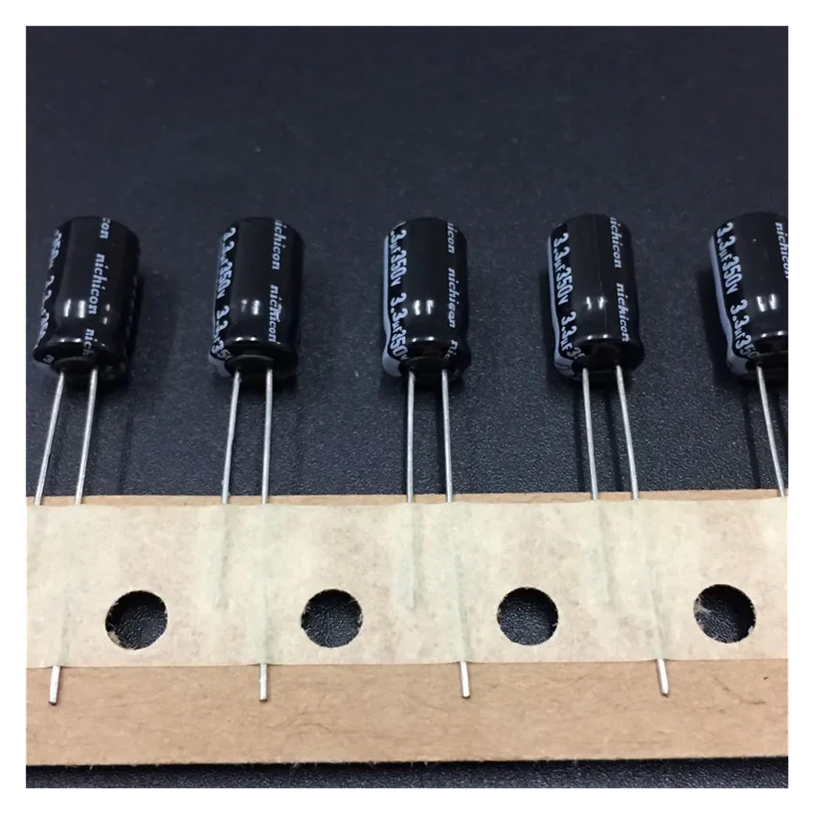 ICXLPMC 10pcs 3.3uF 350V 6.3x11mm 350V3.3uF Aluminum Electrolytic Capacitor