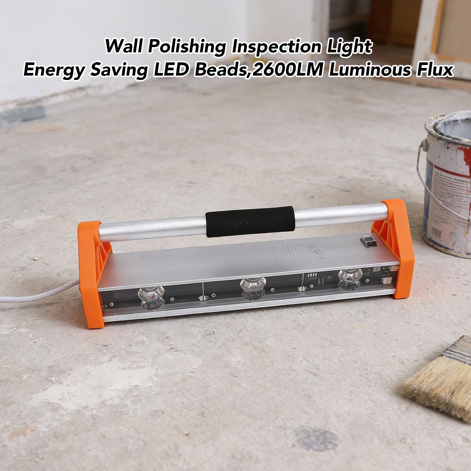 Luz de Inspección de Pared, Luz de Trabajo LED Ultrabrillante de 2600 Lm con Iluminación Gran Angular de 120°x5°, para Comprobar la Planitud de los Azulejos de la Pared