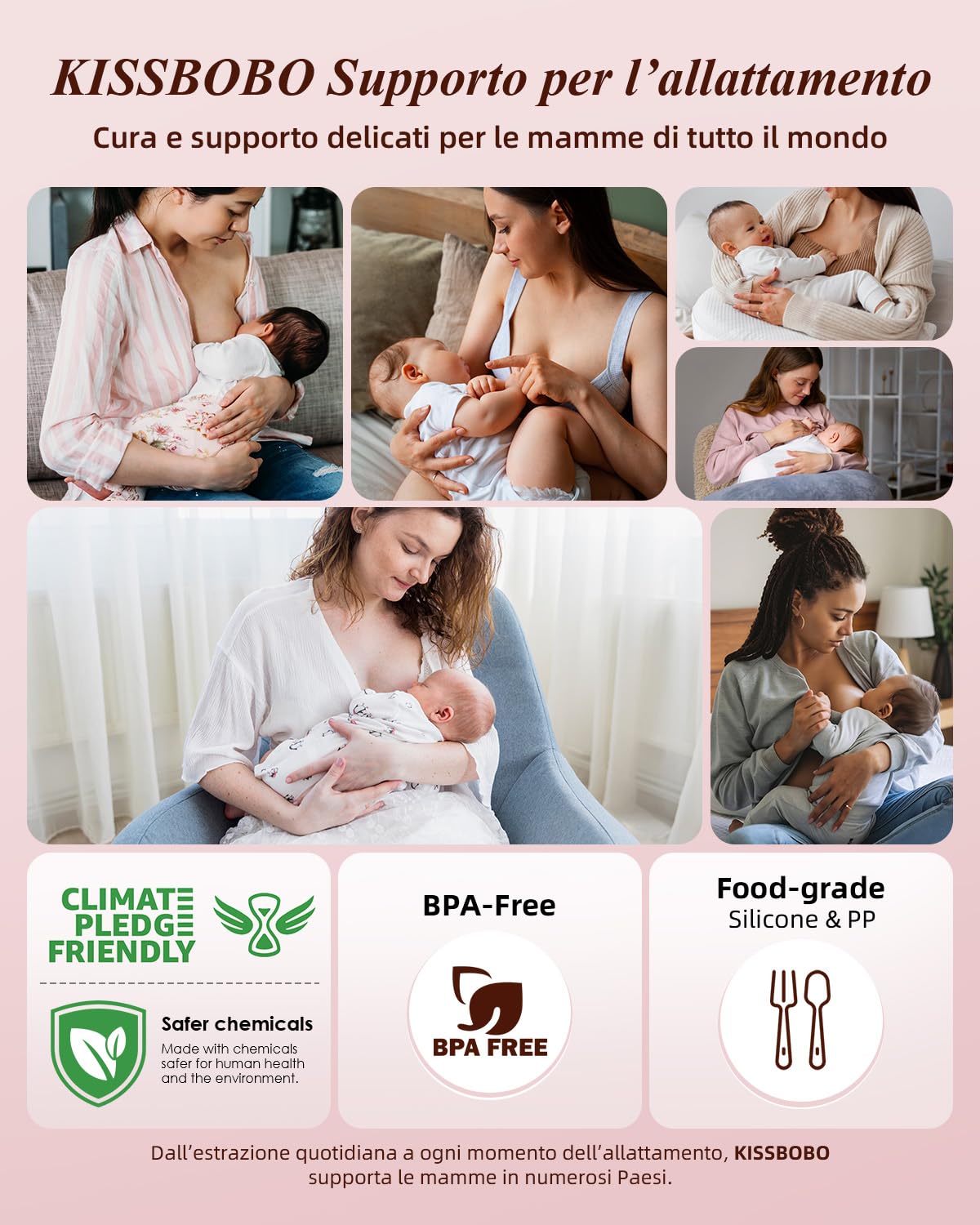 KISSBOBO K8 Tiralatte Elettrico Indossabile Doppia