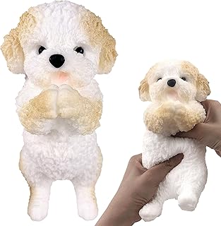 Hand-Painted Ultra Soft Teddy Dog Squishy Toy for Sensory Relief