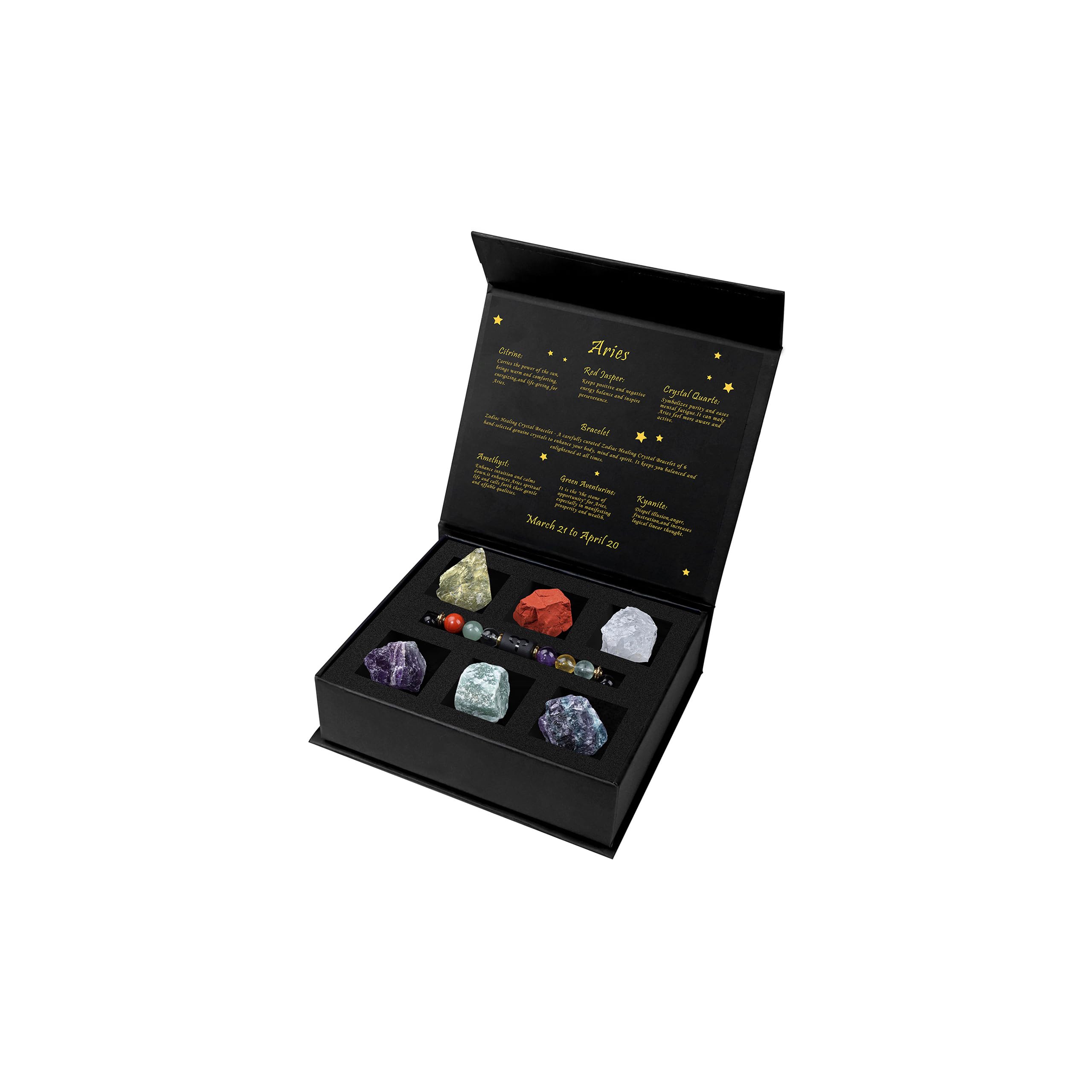 12 Zodiac Signs Crystals Set