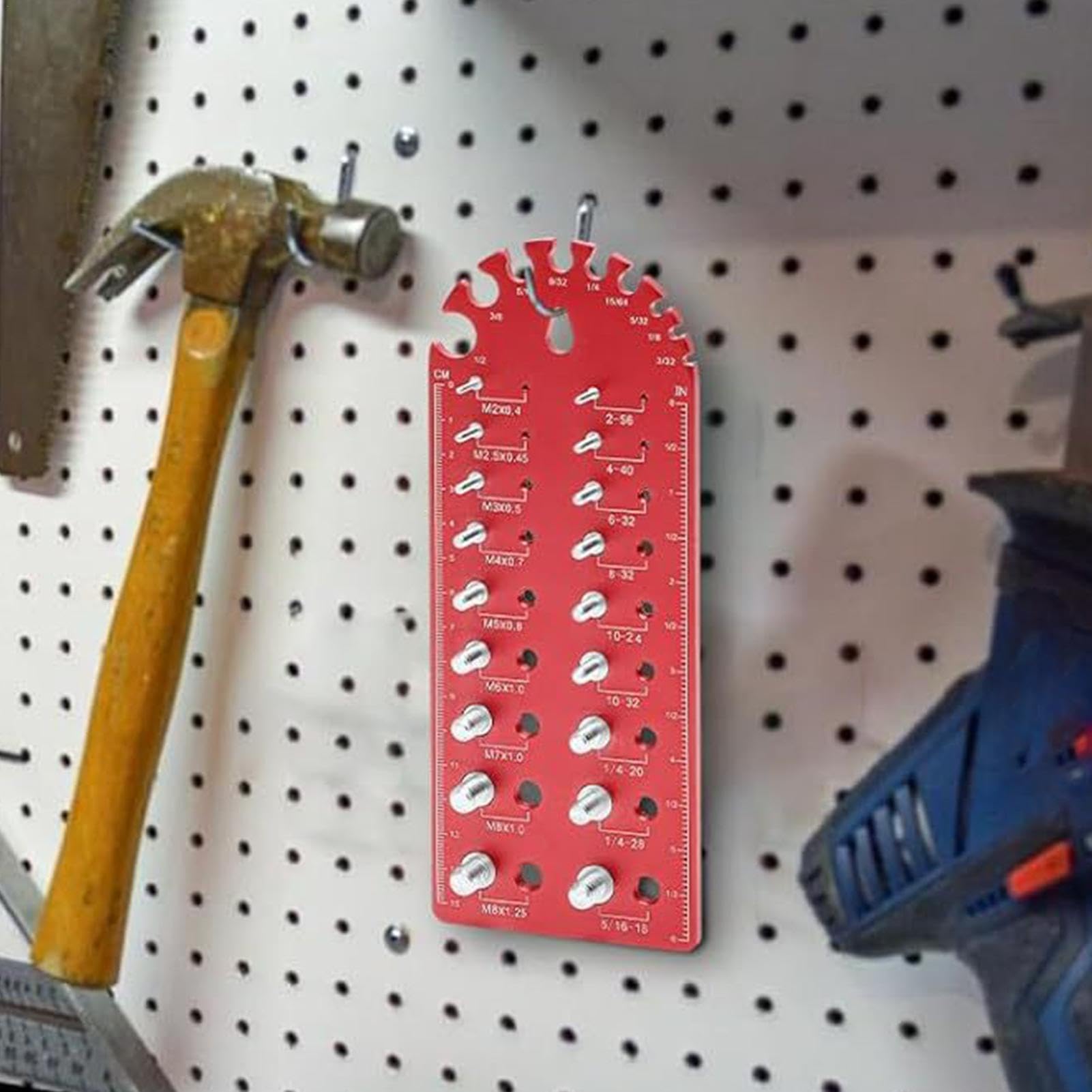 Thread Pitch Gauge, Bolt Size Identifier, Thread Gauge Tool, Multifunctional Bolt Identifier, Nut and Bolt Thread Pitch Checker Tool Multifunctional Thread Gauge for Work