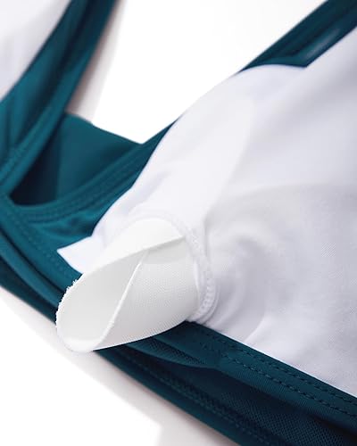 Miniatura 6 de SUUKSESS Conjuntos de bikini sexy de cintura alta para mujer, con control de abdomen, trajes de baño de 2 piezas