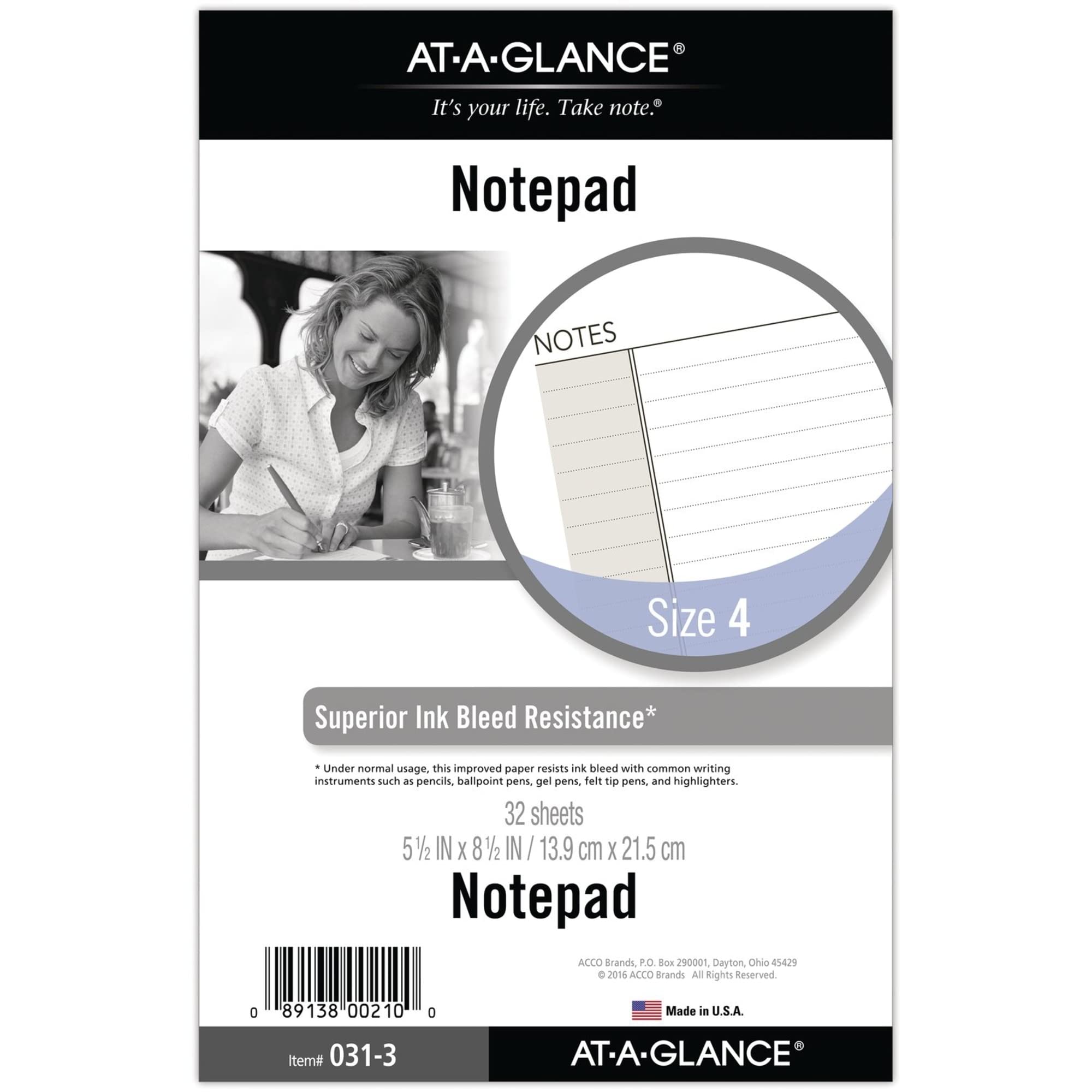 AT-A-GLANCE Day Runner Lined NotePad Pages, 87275 DAY-TIMER, Refill, Loose-Leaf, Undated, for Planner, 5-1/2" x 8-1/2", Size 4, 32 Sheets/Pack (031-3) - Image 2