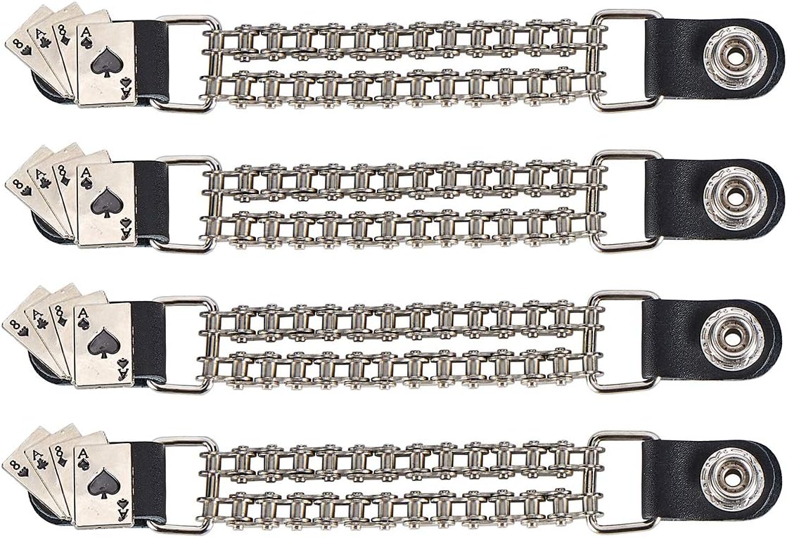 Double Chain Deadman's Hand Motorcycle Vest Extender