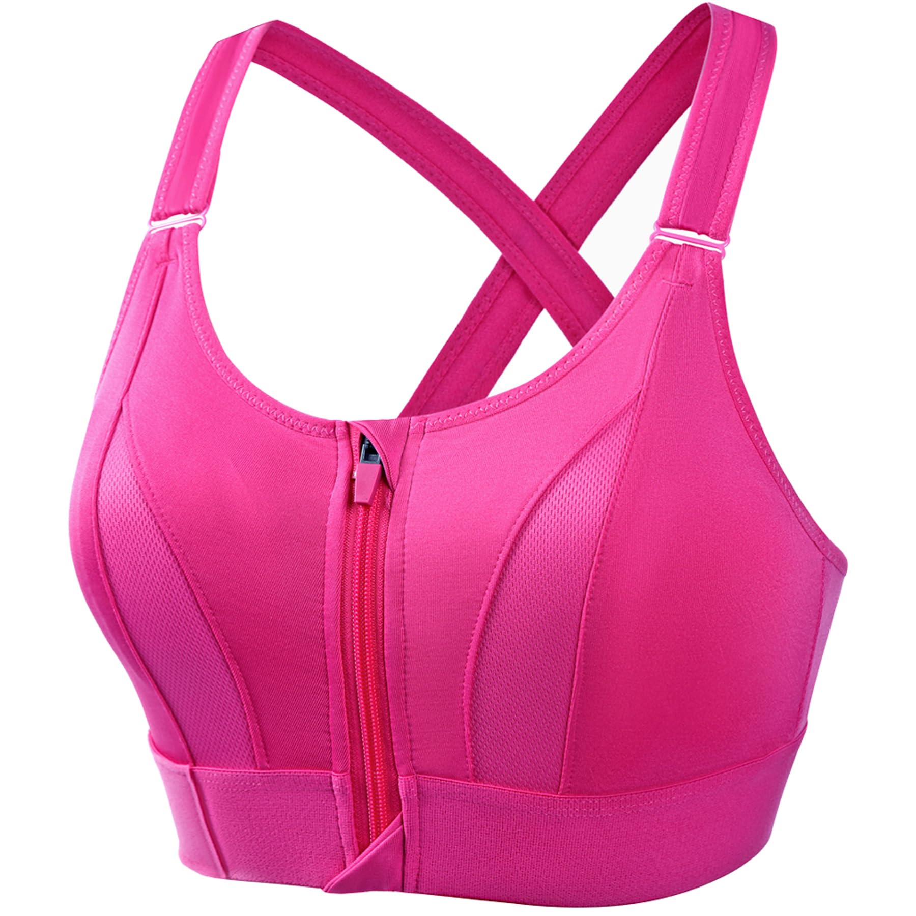 Dress Cici Zip Front Sports Bra, Longline High Impact Sports Bras