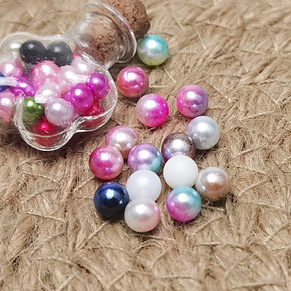 Chenkou Craft 4500pcs 4mm Assorted 15 Colors Gradient No Hole Round Ball Bead Scrapbooking Craft DIY Beads Decoration + Plastic Box (Gradient Colors, 4mm) - Image 4