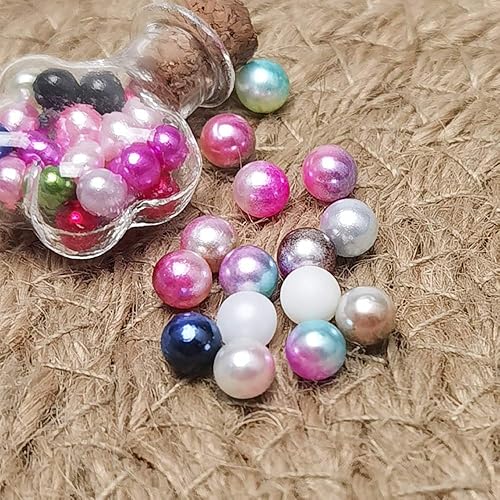 Miniatura 8 de Chenkou Craft 4500 cuentas redondas de 0.15 pulgadas (0.157 in) surtidas, sin agujero, para álbumes de recortes, manualidades, decoración de cuentas