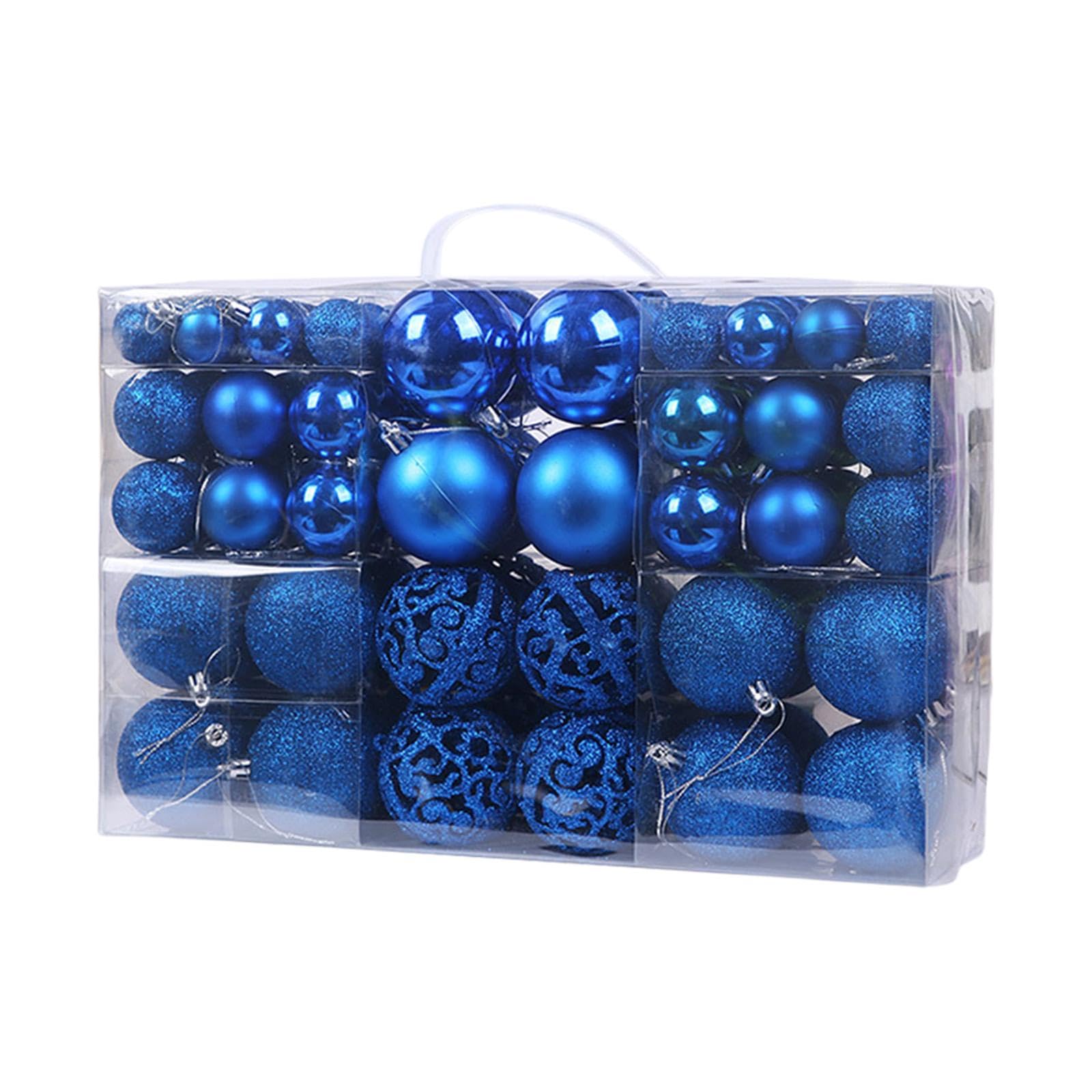 Ornements d'arbre de Noël pour fiançailles et fêtes : 100 pièces bleu