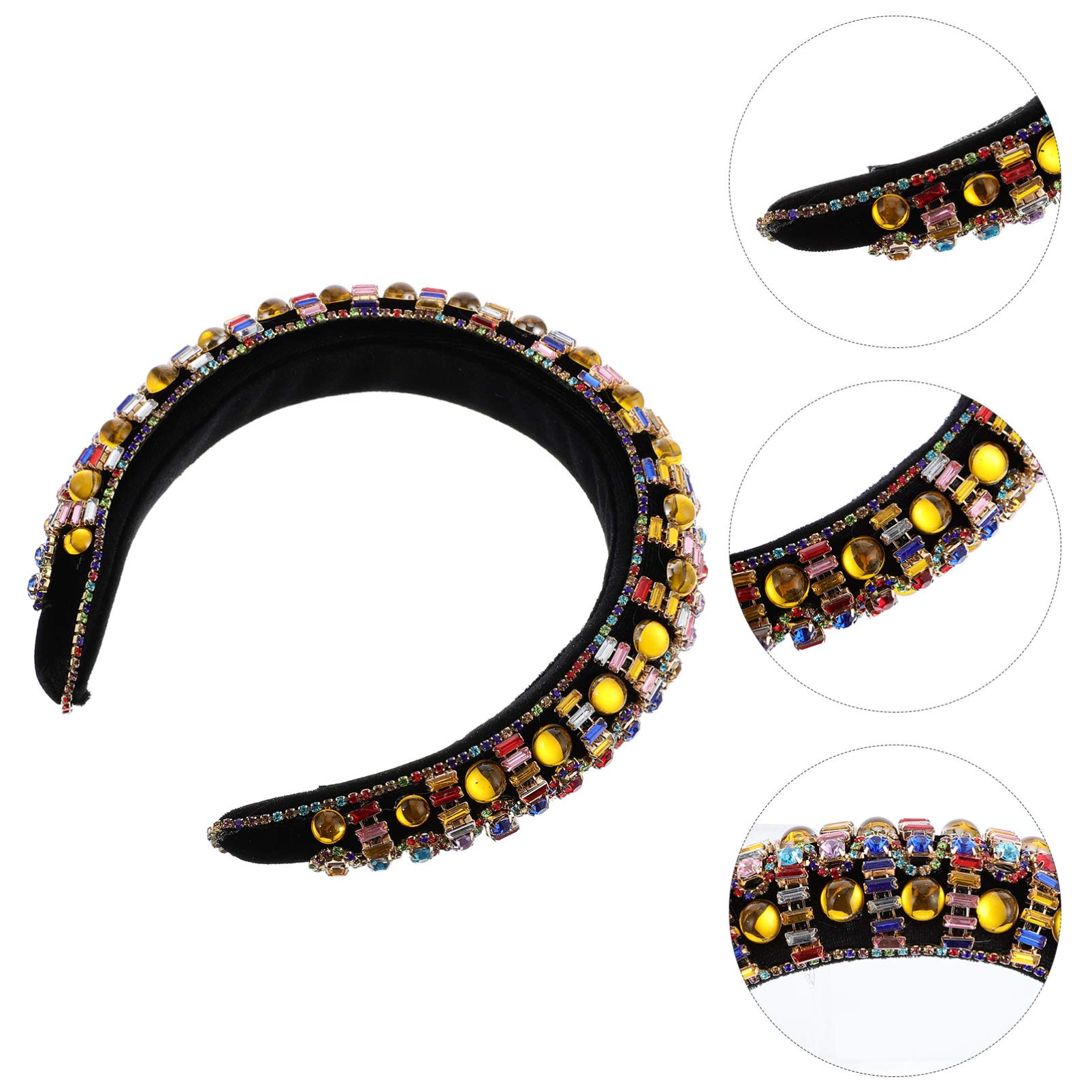 Ipetboom 3pezzi Cerchietto Fatta Mano Con Strass Accessorio Elegante Per Per Feste Matrimoni e Occasioni Speciali