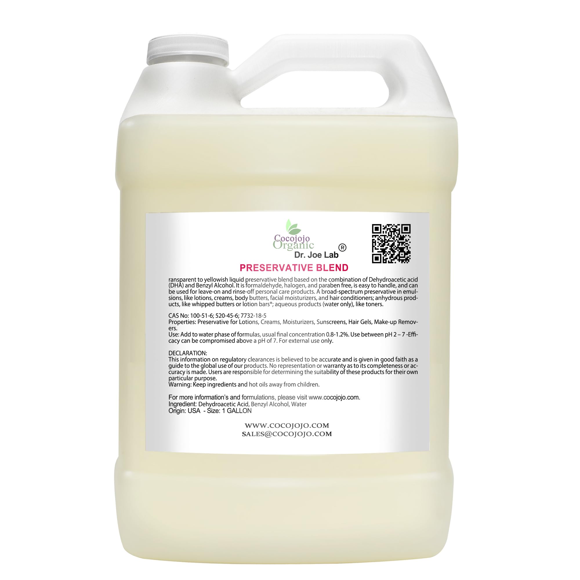 Dr Joe Lab Cosmetic Preservative Blend Dehydroacetic Acid Benzyl Alcohol - DIY Skin Care Lotion Making Cream Makeup