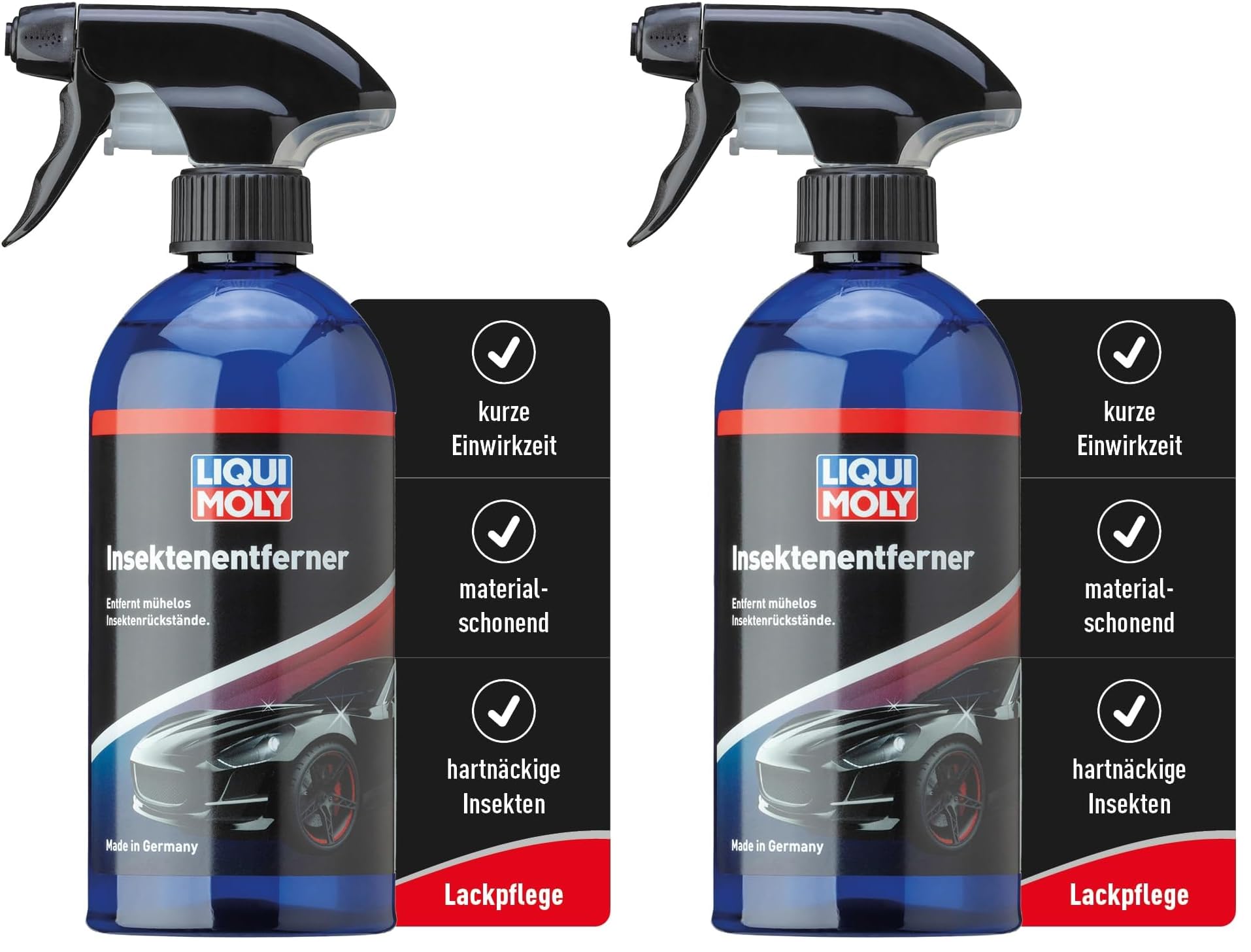 LIQUI MOLY Insektenentferner Auto, Art.-Nr. 1543 I 500 ml Insektenreiniger zur schonenden Beseitigung hartnäckiger Rückstände I Ideal zur Vorbehandlung vor Wagenwäschen I Hohe Materialverträglichkeit