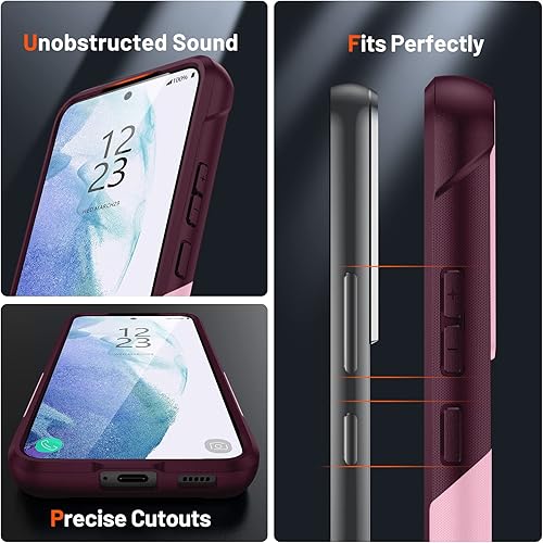 Miniatura 5 de Jeylly Diseñada para Samsung Galaxy S21 5G, funda protectora de doble capa resistente a prueba de golpes con parte trasera texturizada