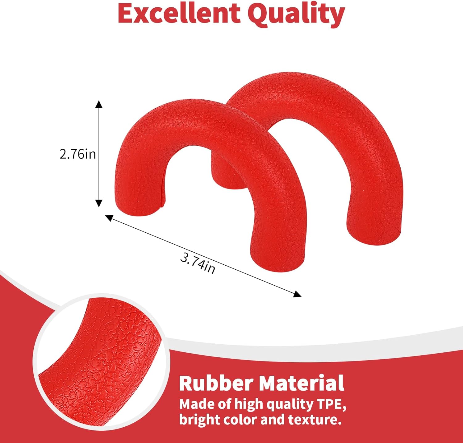 Linskip Tow Hook D Ring Covers Compatible with 2021-2025 2026 Ford Bronco Accessories, Rear Bumper Tow Hook Rubber Sleeve Protectors for Bronco Raptor Accessories(Red)