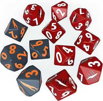 Modiphius Entertainment Fallout Factions Dice Sets - The Disciples - 12 Engraved Dice, Tabletop Miniatures Game Accessory, Officially Licensed