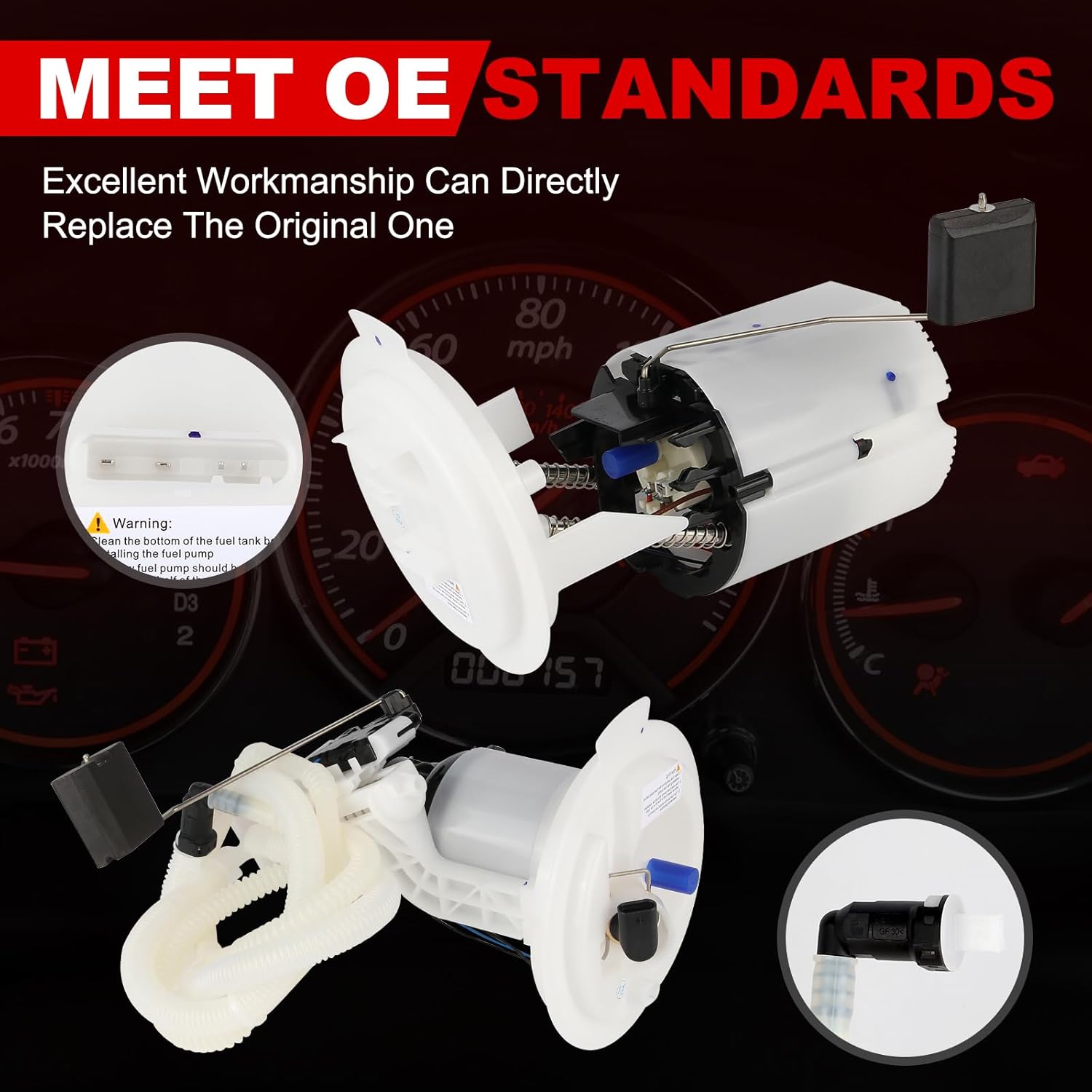 GZNG Electric Fuel Pump Module Assembly with Sending Unit Compatible with Mercedes-Benz C300 C350 E550 GLK350 2008 2009 2010 2011 2012, 3.0L 3.5L 5.5L, Gas, OE# 2044701394, 2044700794, 2045400917