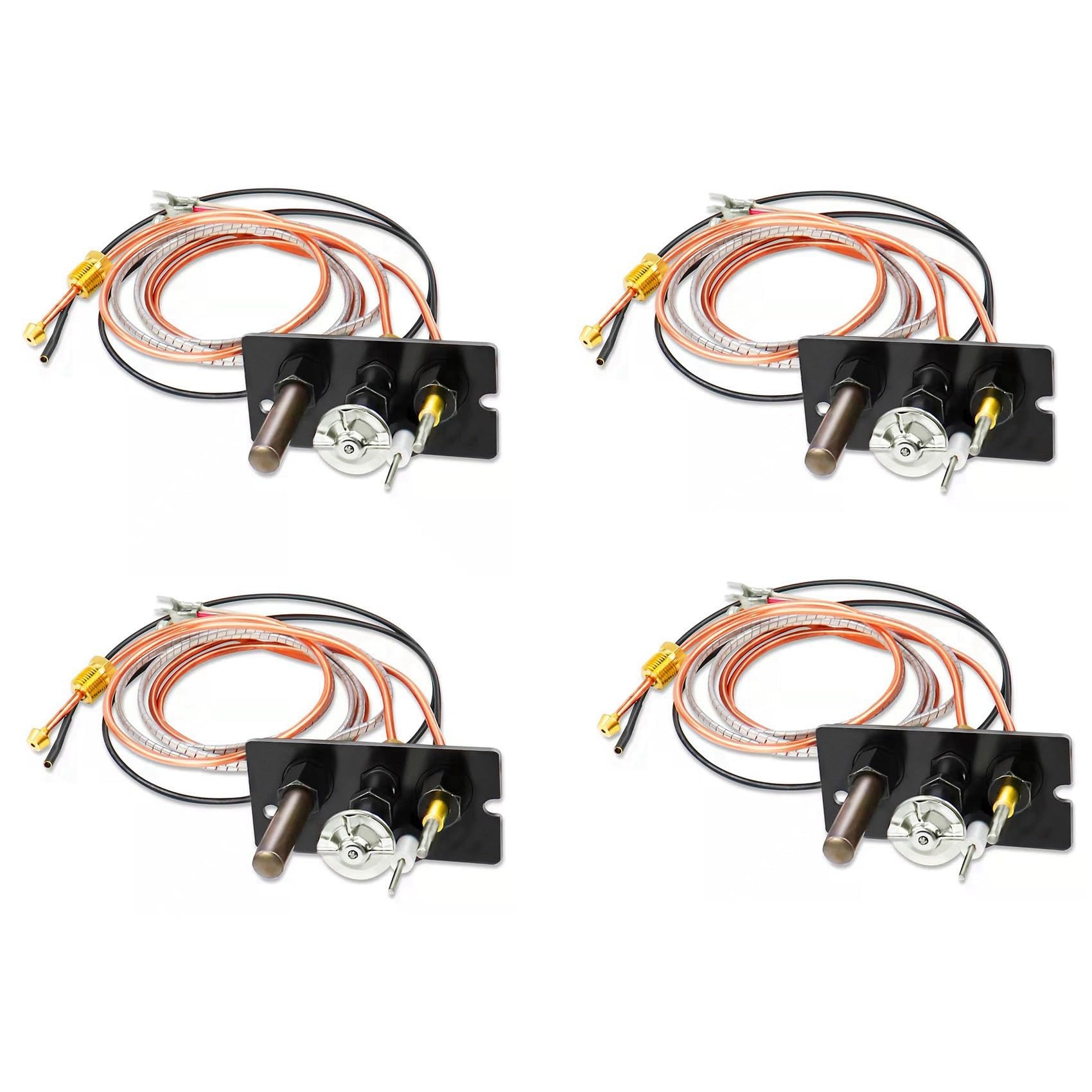 Jnchdghwa Photo Color 4X Propane & Natural Gas Fireplace Pilot Assembly Include Pilot Tube, Thermocouple And Ignitor Wire Used For Fireplaces