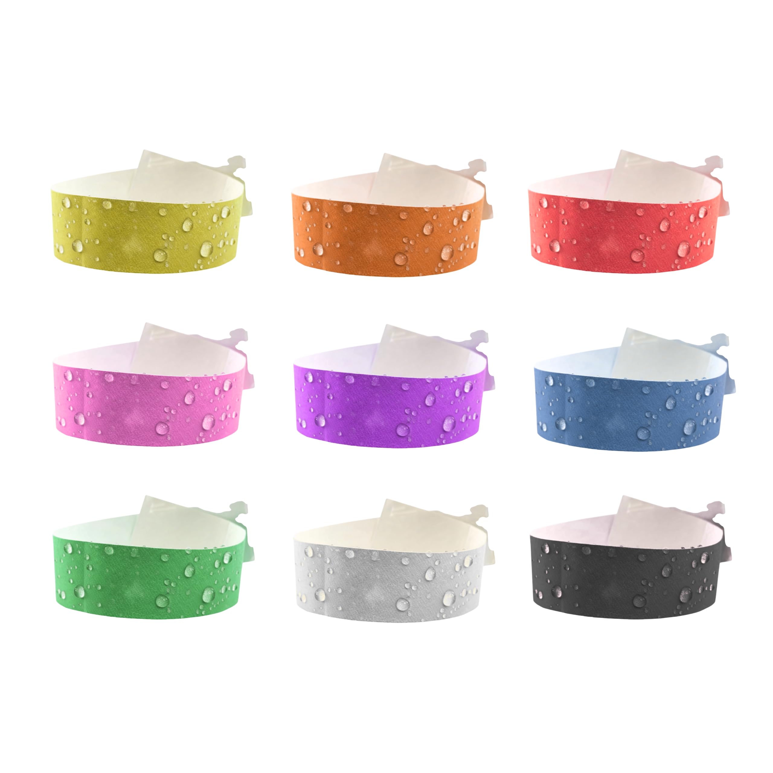 Pack Pulseras de Papel Tyvek® Lisas para Control de Acceso y Eventos. Pulseras Identificativas de Colores Numeradas y Resistentes al Agua con Cierre de Seguridad (1000, Verde)