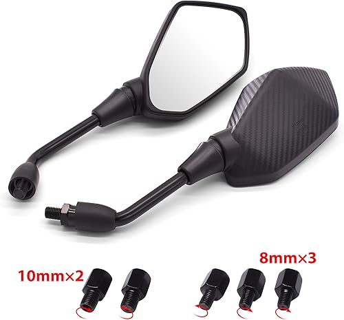 Miniatura 7 de Espejos laterales universales de motocicleta 2022 espejo retrovisor convexo para manillares cuatrimoto motos de nieve ciclomotor crucero