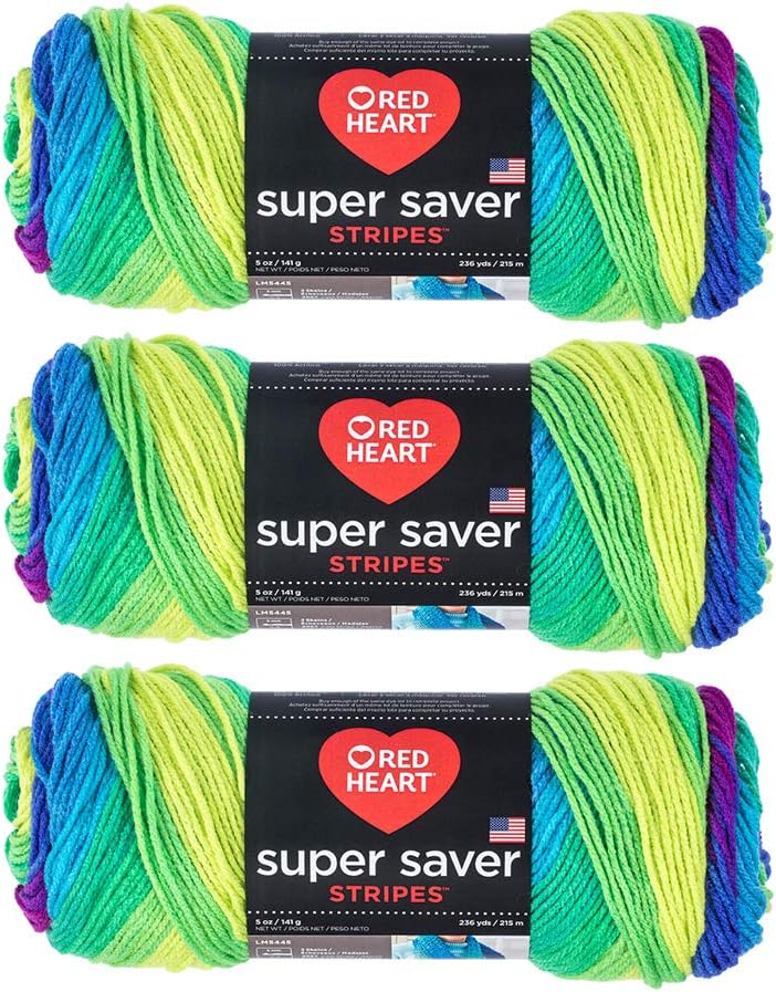 Red Heart Bulk Buy Super Saver Yarn (3-Pack) Parrot E300-4968