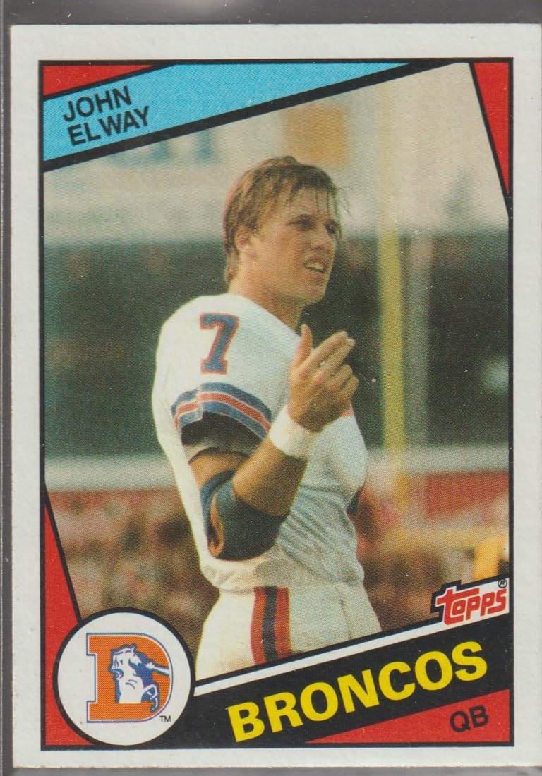1984 Topps John Elway Broncos Rookie Football Card