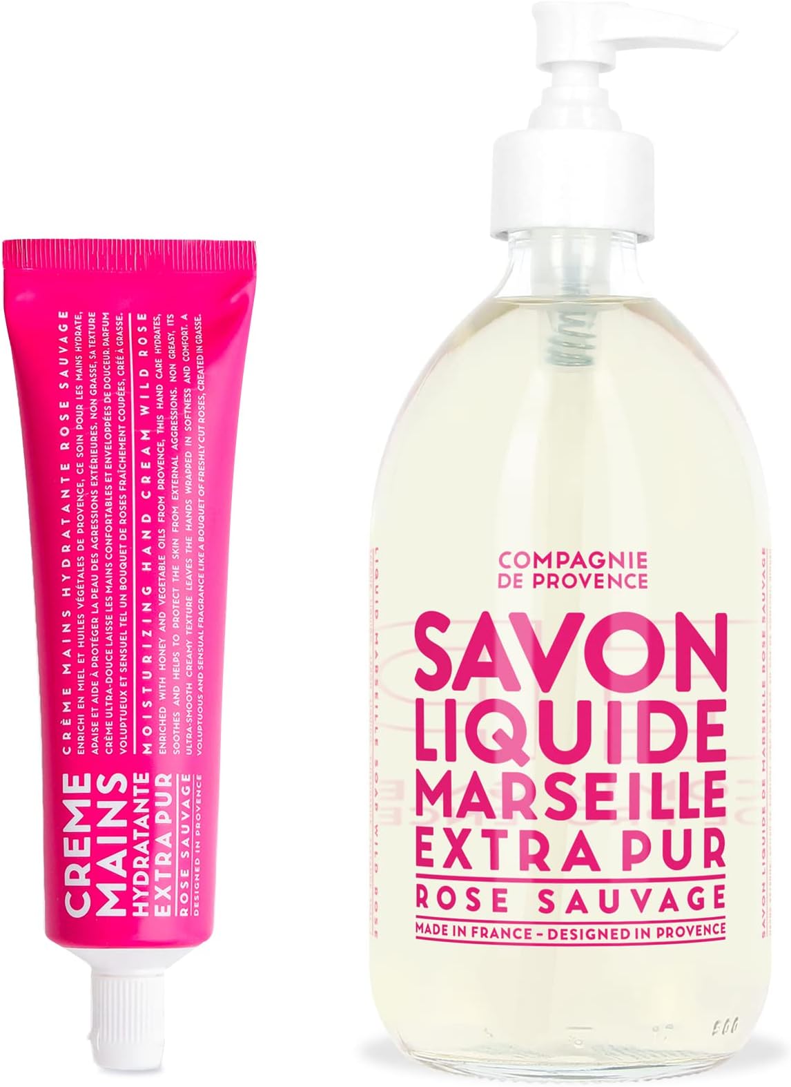 Compagnie de Provence Liquid Marseille Soap and Hand Cream Set, Wild Rose