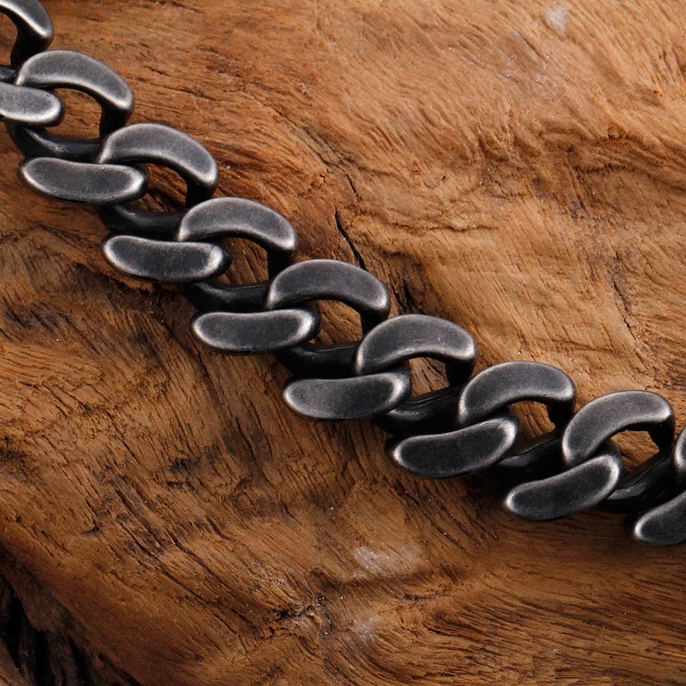 Pulsera Hombre Pulseras Regalo Brazalete Mujer Pulsera De Cadena De Mano Negra Rock Regalo Punk