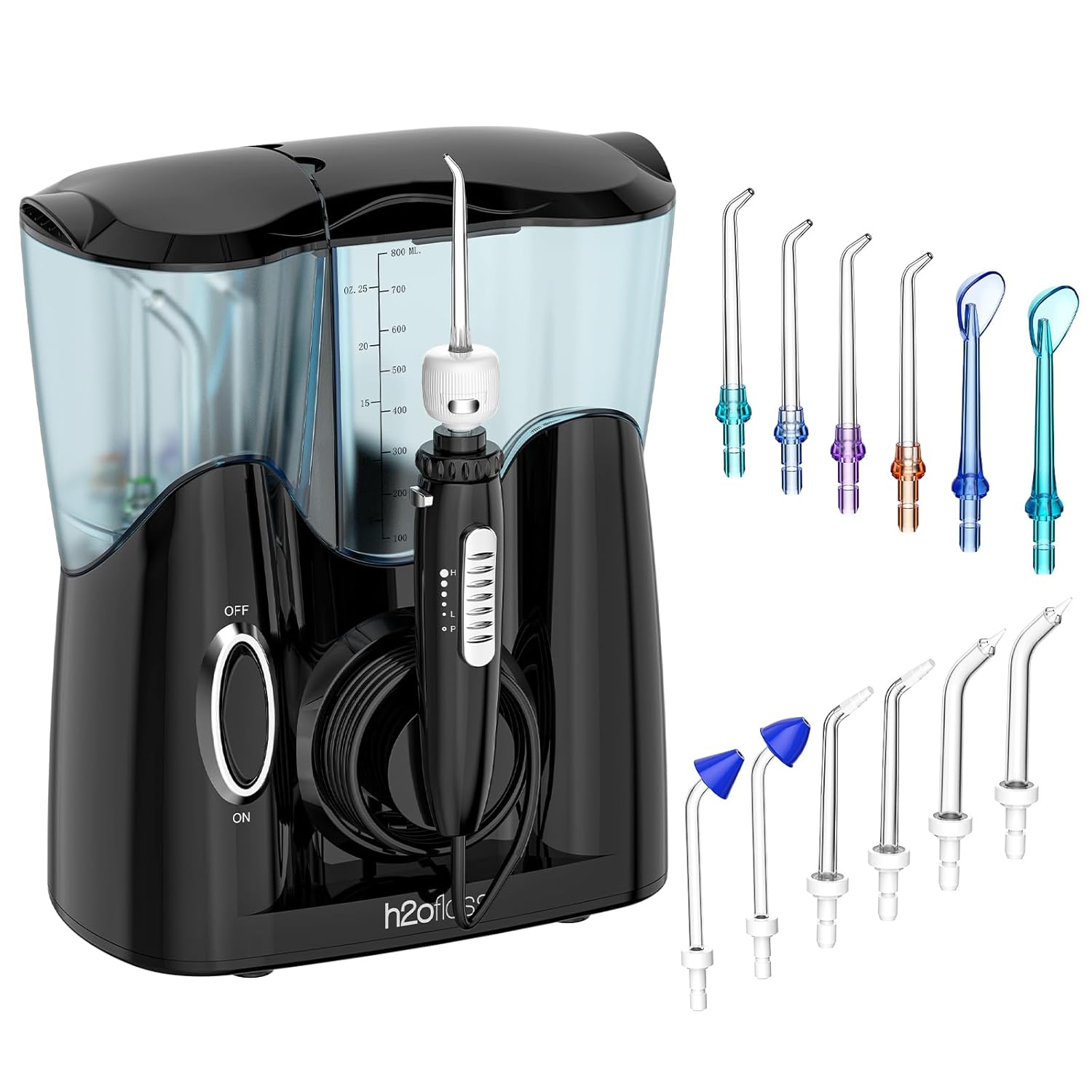 H2ofloss Water Flosser for Teeth Braces Professional Water Teeth Cleaner with 800ML Water Tank and 5 Settings 13