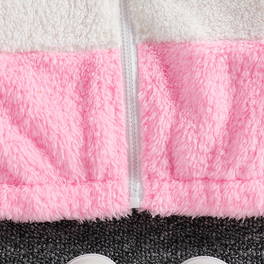 Girls Polar Fleece Jacket Zip Up Hood Winter Thick Warm Coat Fall Winter Outerwear4