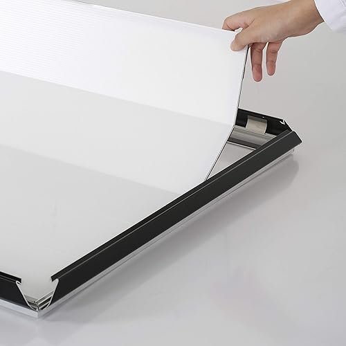 Miniatura 6 de M&T Displays Marco Portátil con Broche para Póster Perfil de Aluminio de 1.25", Carga Frontal, Montaje en Pared, Soporte para Foto, Imagen,