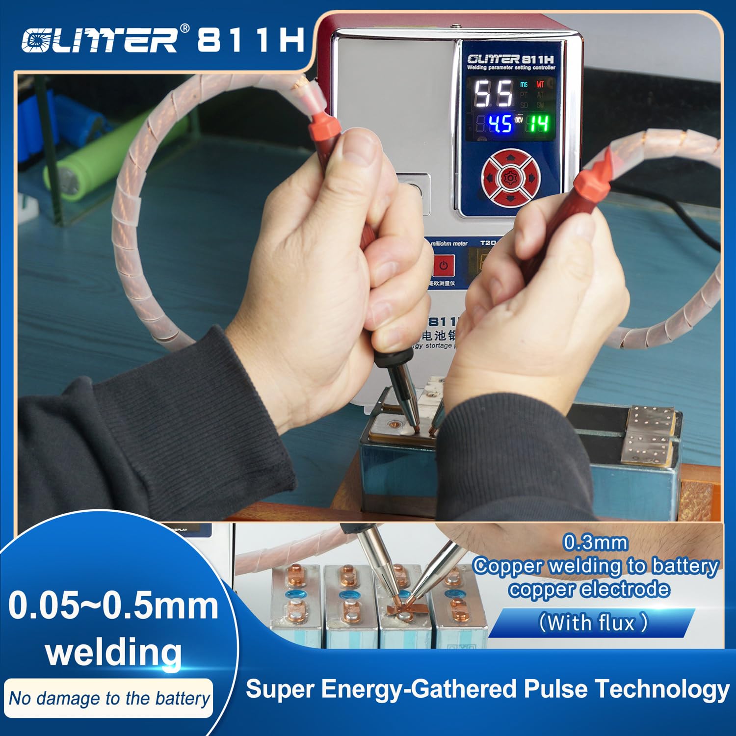 GLITTER 811H Machine à souder par points sur batterie 42 kW Condensateur de stockage d'énergie Portable