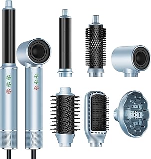 Magic Styler 7 in 1, with 110000 RPM High Speed Magic Hair Styler, Magic Air Styler, Hot Air Brush, Diffuser Hairdryer, Air Curler, Ionic Hairdryer, Air Styler for Fast Drying, Curling