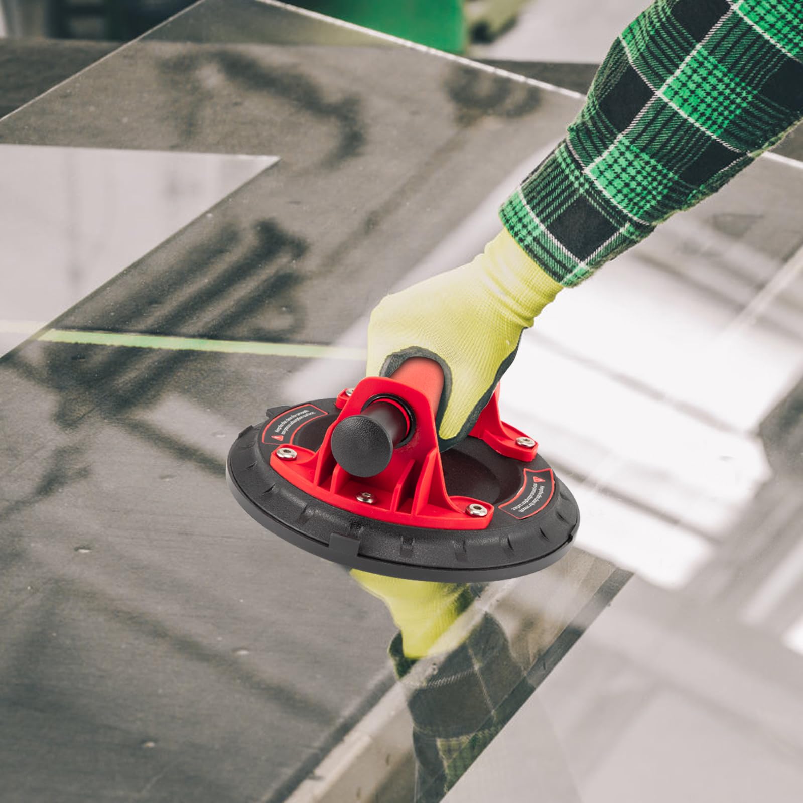 Ventosas 2 piezas | Capacidad de Carga Máxima 150 kg | Elevador de Vidrio con Ventosa al Vacío de 8 Pulgadas,Ideal para Vidrio, Laminado y Azulejos con Caja de Herramientas