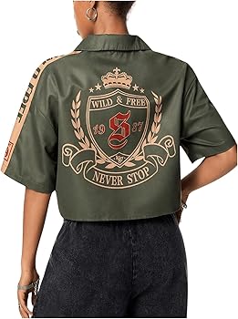 SOLY HUX Women's Summer Button Down Vintage Shirt Short Sleeve