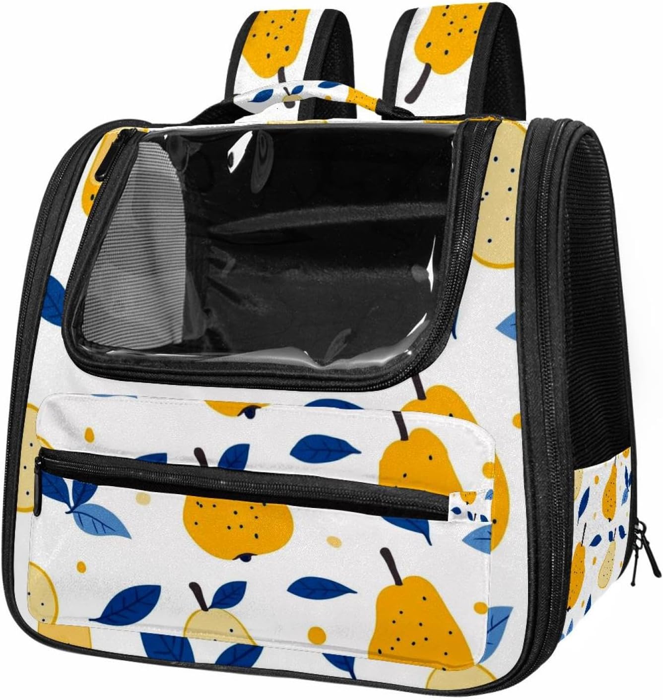 Portable Travel pet Backpack Carrier Hamster Bag Small Dog cat Carrier Breathable Hang Bag, Cute pear Fruit (2)