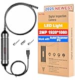 Autel MaxiVIDEO MV108S Digital Inspection Camera - 2MP 1080P, Up of MV108/MV105S, IP67 Waterproof Industrial Endoscope, 8 LED Lights (Hook/Mirror/Magnet Included), Work w/PC & Autel Scanners