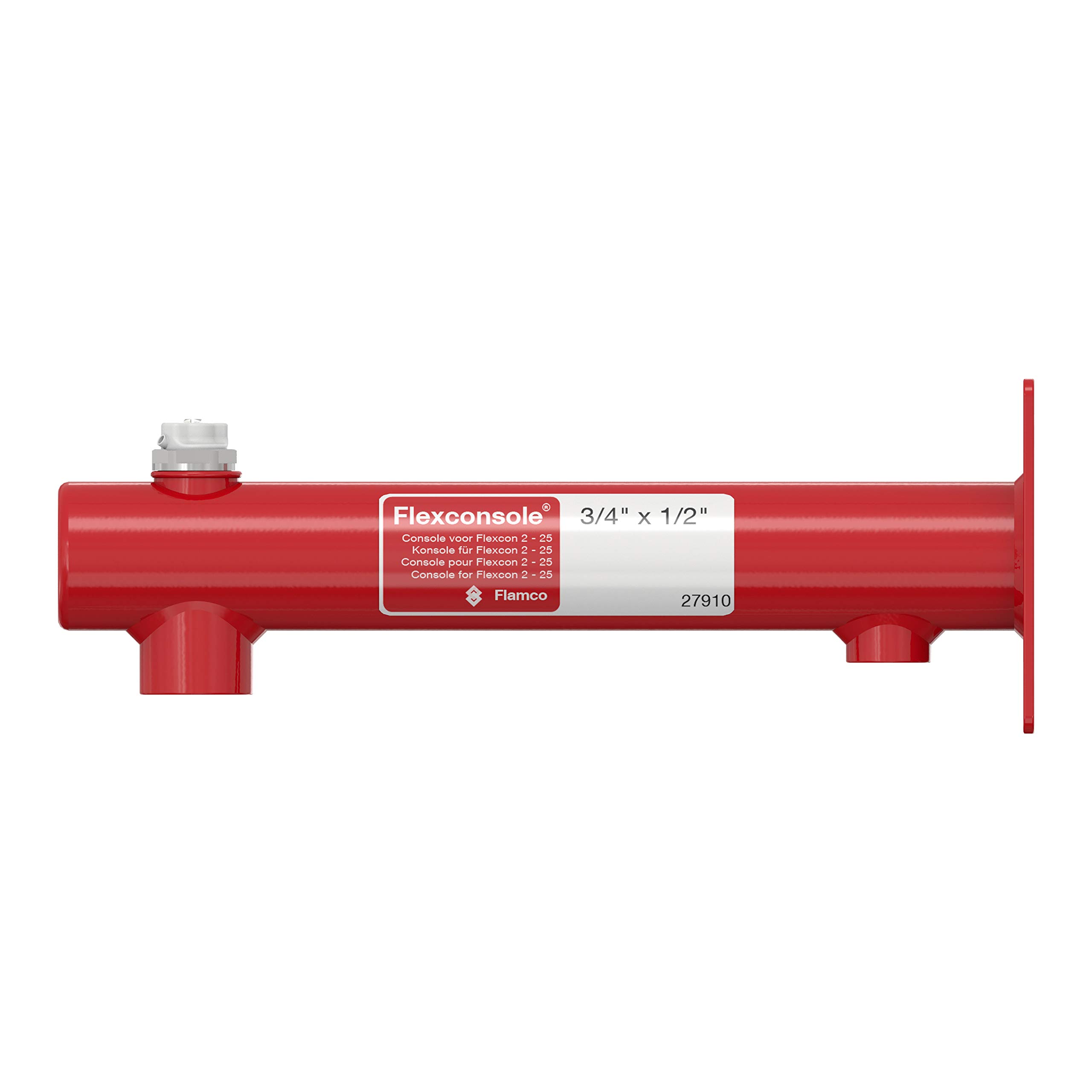 Flamco Flexconsole ¾ para fijar jarrones de expansión Flexcon (2-25 litros) a una pared, tapón del radiador con purga de aire manual, 27910