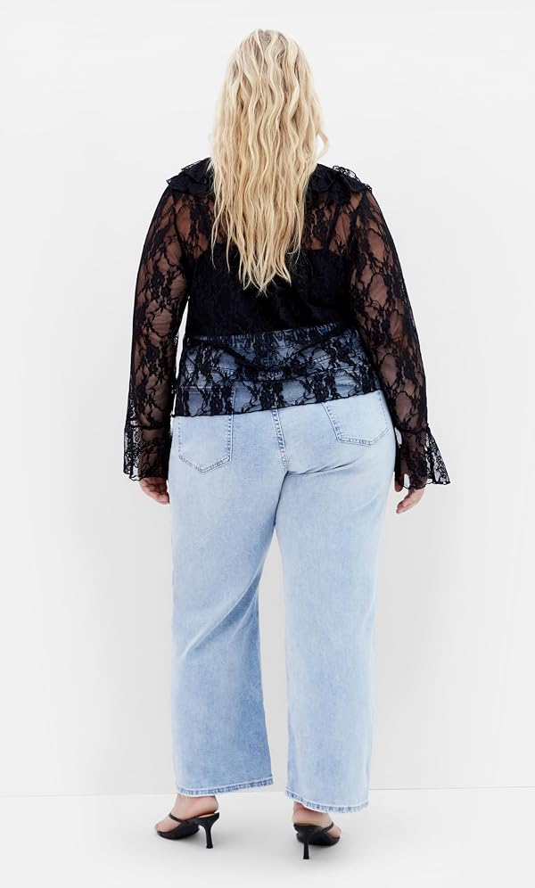 City Chic Women's Plus Size Top - Lacie, 16 Black Lace by City Chic - Used condition - Image 3
