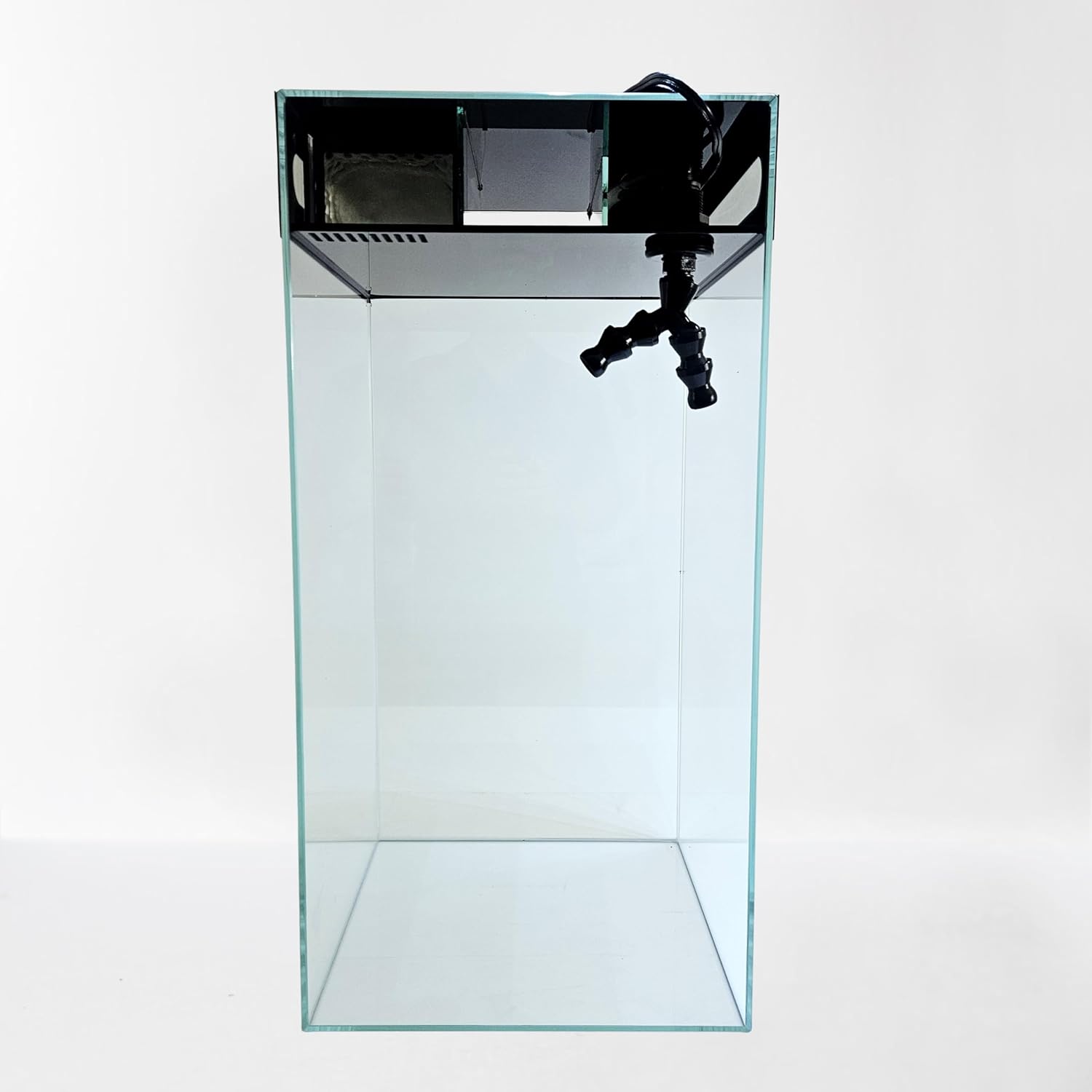 Lifegard Aquatics Lifegard Ultra Low Iron Glass Crystal Aquarium with Built-in Side Filter 45° Beveled Edge 4.1 Gallons, Clear