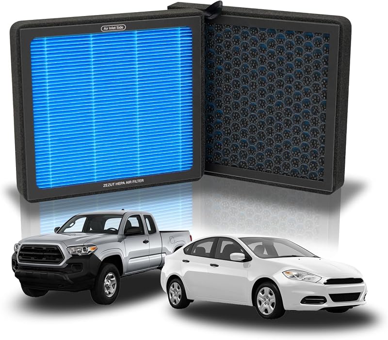 Filtro de ar-condicionado de cabine ZEZUT CF10374 para Toyota Tacoma, Dodge Dart e Pontiac Vibe – 1 unidade