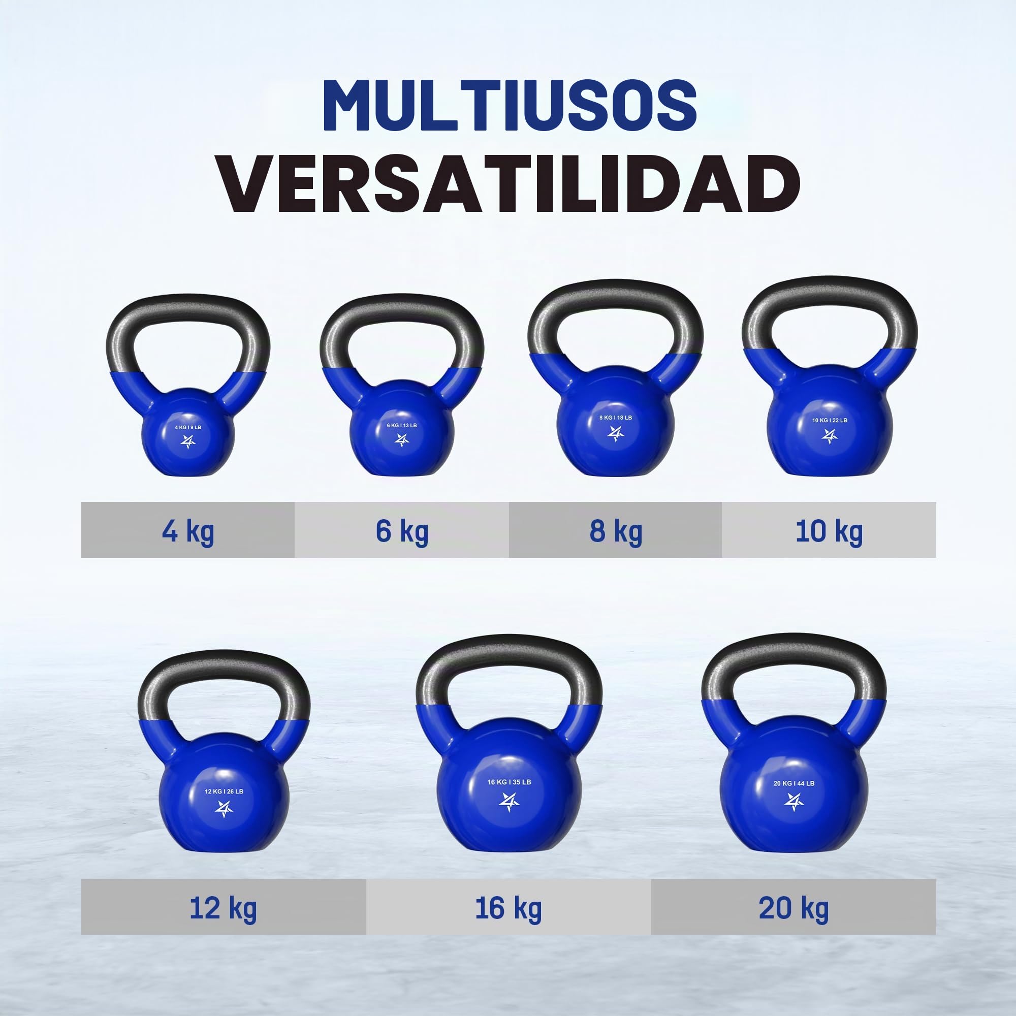Yes4All Vinyl Coated Cast Iron Kettlebell