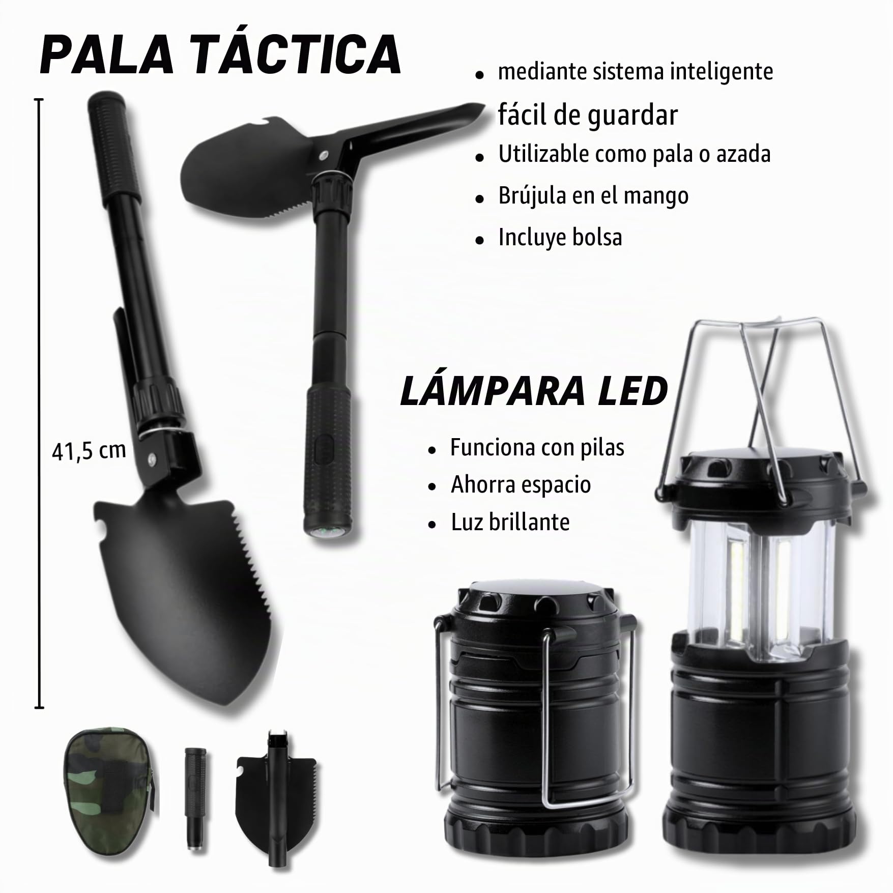 Mochila de escape, Pack Supervivencia, Equipo de Emergencia, Juego con Mochila Táctica de 70 Litros, Tienda de Campaña, Saco de Dormir, Kit de Primeros Auxilios, Utensilios de Cocina de Camping