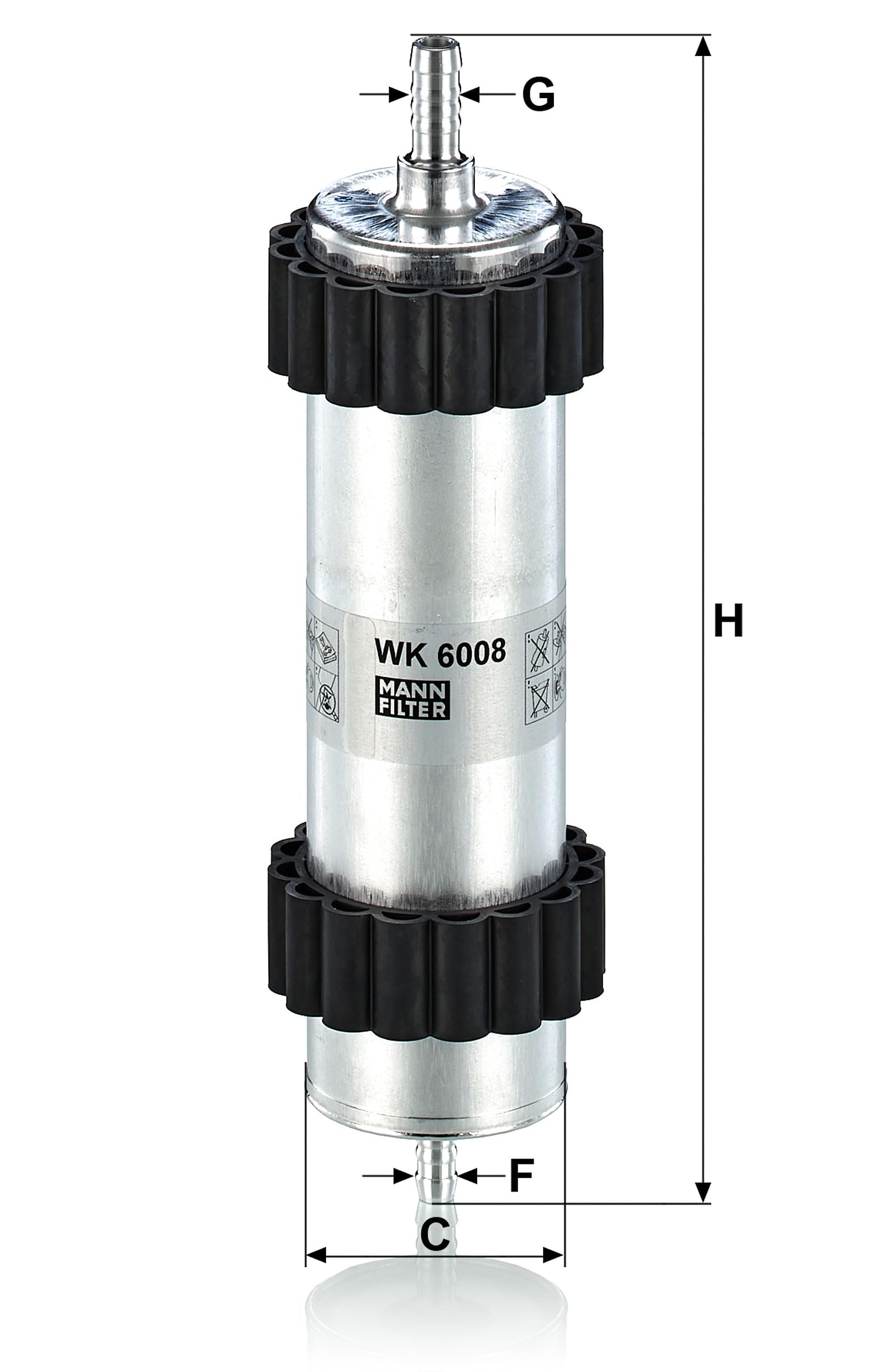 MANN-FILTER WK 6008 Filtro carburante - AUTOVETTURE + VEICOLI COMMERIALI