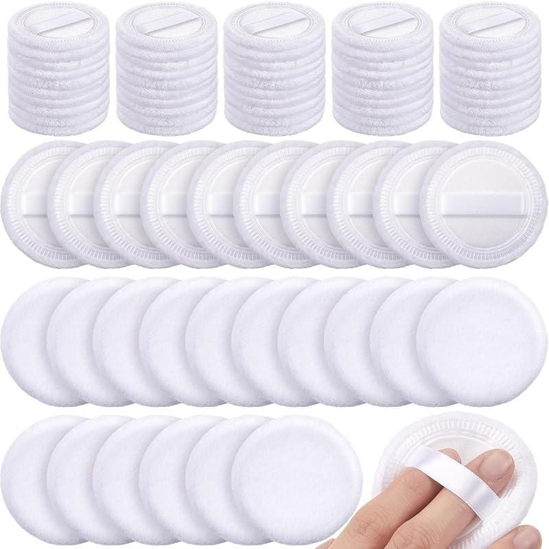 SiliFine 100 Puffs de Algodão para Pó, Brancos