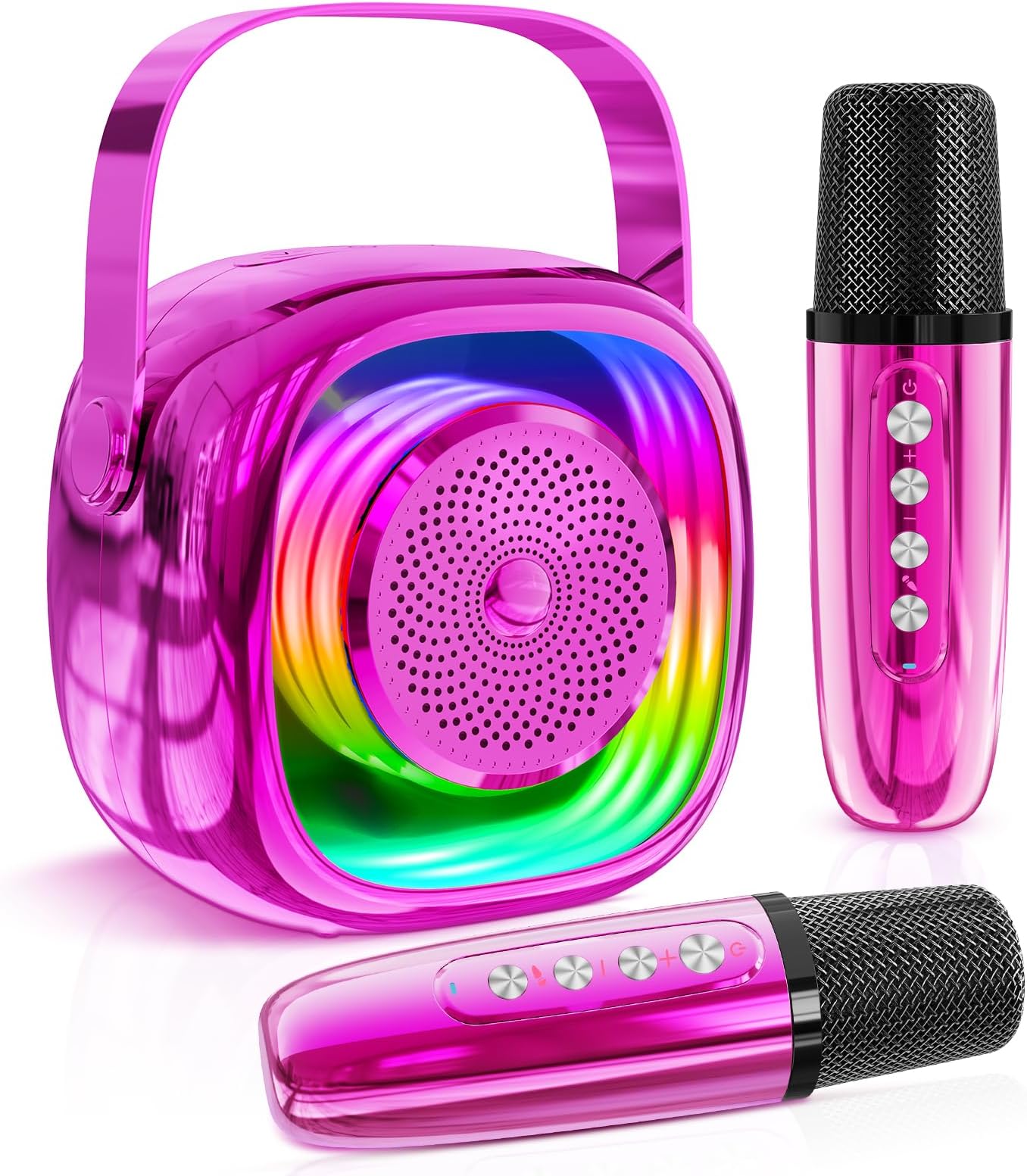 GeschenPark Micro Enfant pour Chanter Fille, Micro Karaoke Cadeau Anniversaire Fille 4-10 Ans