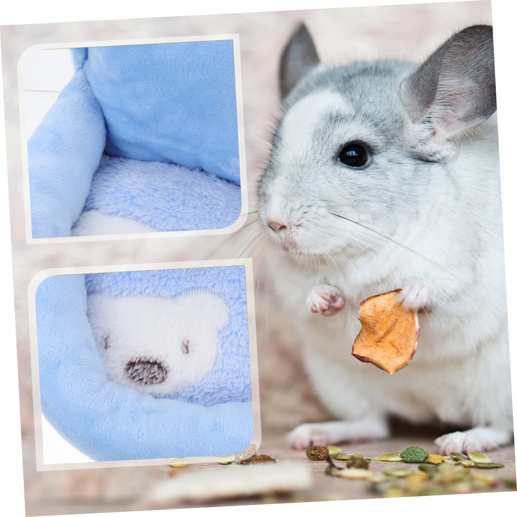 SUPVOX 3piezas Cama De Peluche para Hámster y Roedores para Erizos y Chinchillas para Invierno
