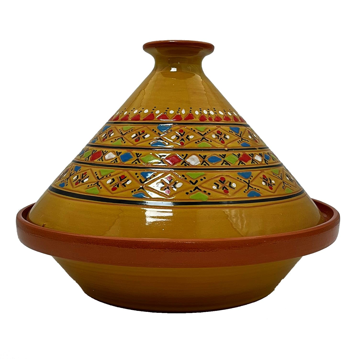Tajine in Terracotta XL 32cm – Autentica Pentola Etnica Marocchina/Tunisina con Ebook Gratuito 0212242003