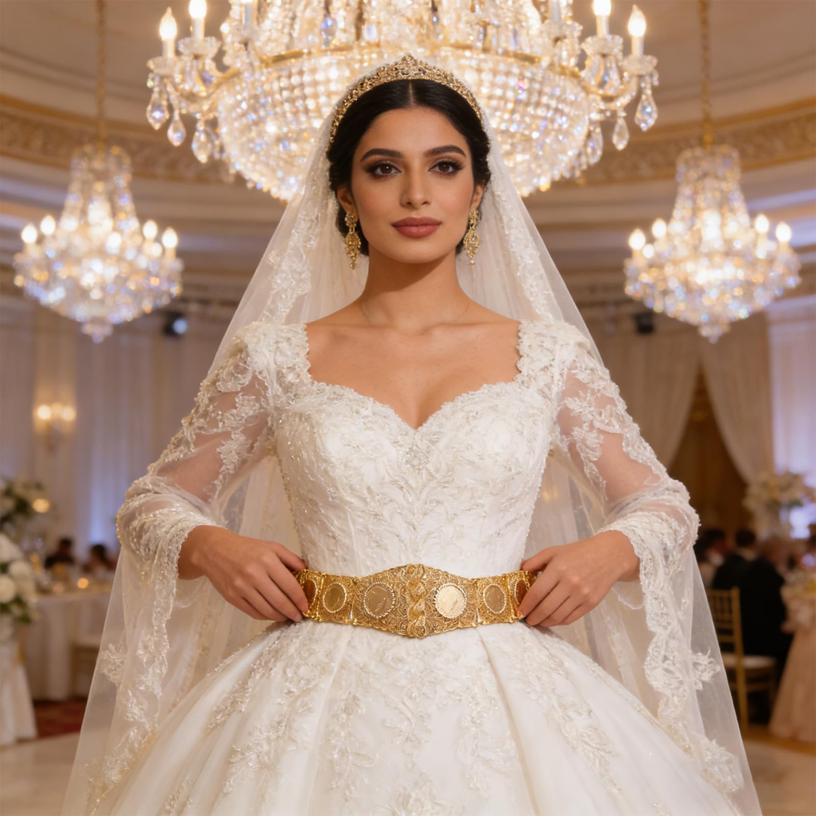 Catena per ombelico con motivo floreale color oro per abiti da sposa da spiaggia, accessori per cintura, lussuosa cintura in vita per festival di musica teatrale, jeans, abiti