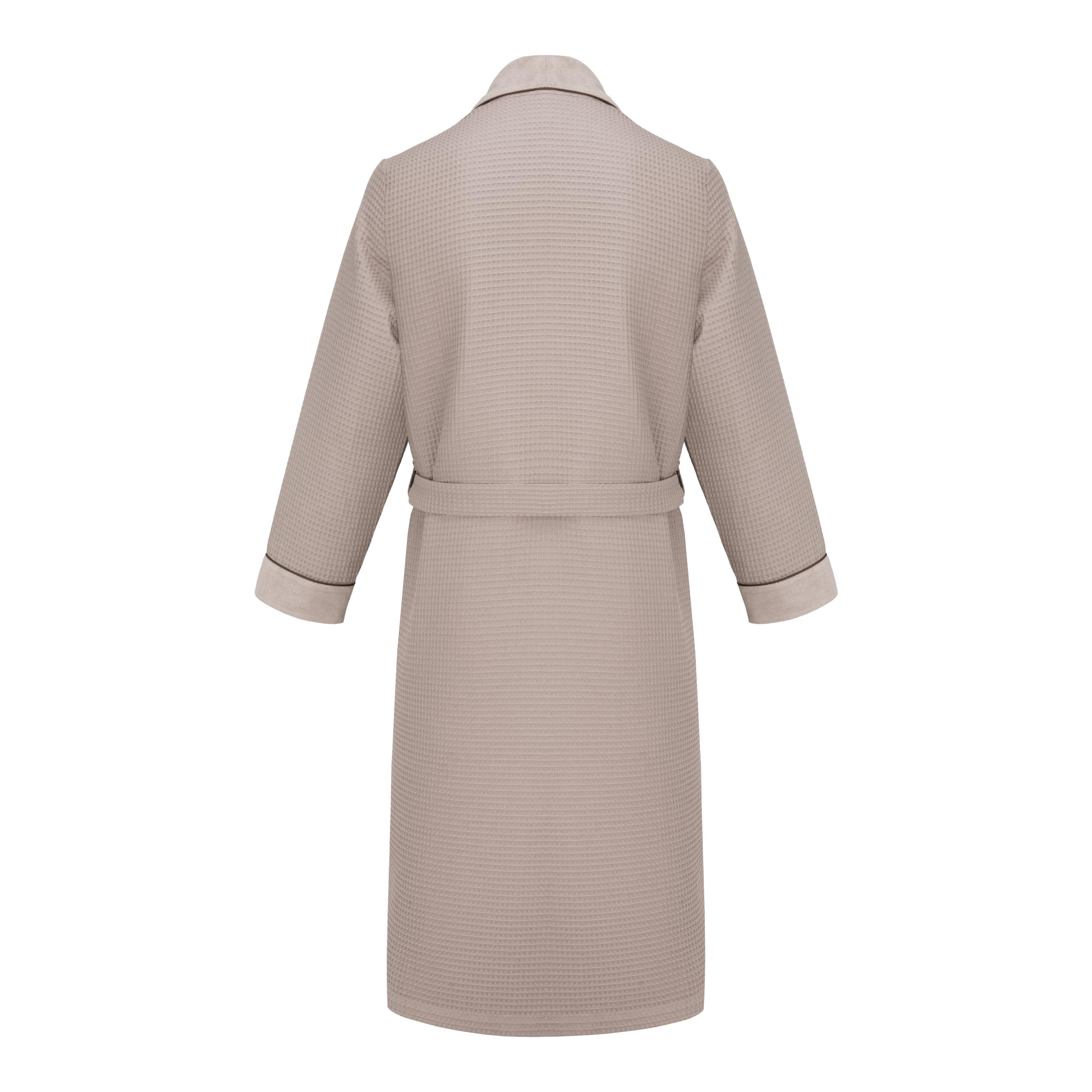Revise RE-519 - Albornoz universal para hombre, 100% algodón, diseño gofre, elegante, ligero